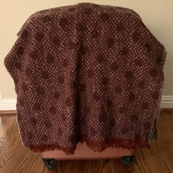 Zara brown polka dot scarf pashmina - Picture 2 of 2